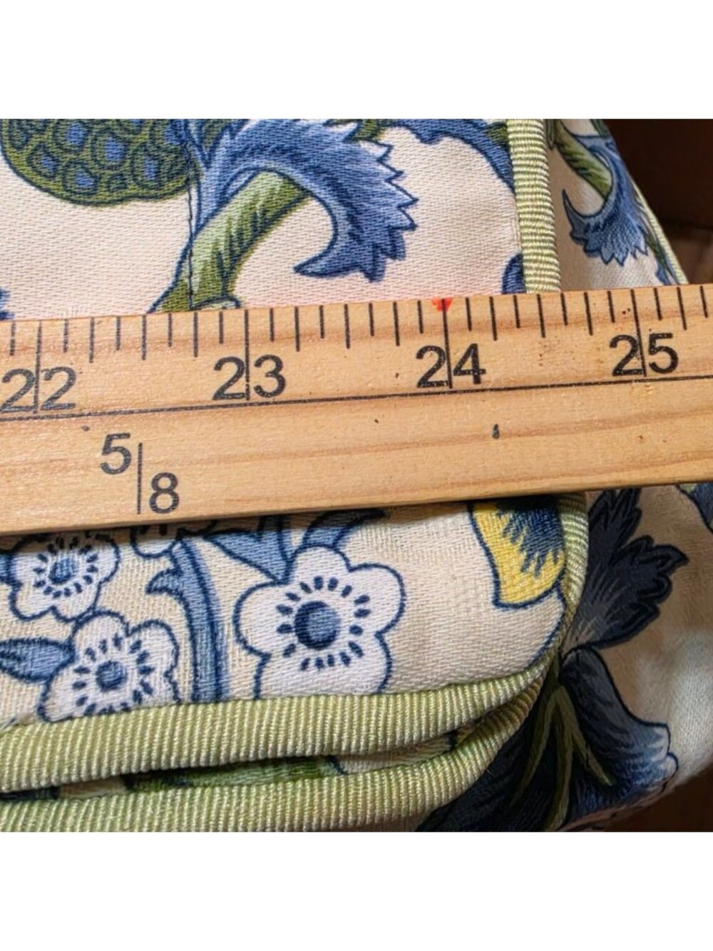 2 Waverly Imperial Dress Quilted Pillow Shams Blue/Yellow Jacobean Standard - Picture 7 of 10
